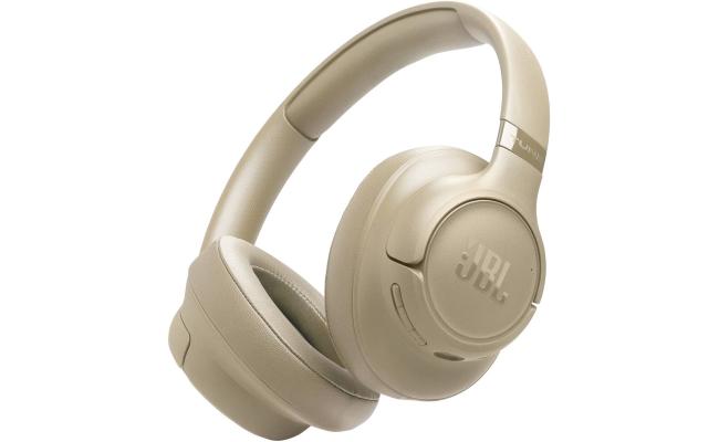 JBL Tune 730 BT Wireless Over-Ear Headphones with JBL Pure Bass Sound, Bluetooth 6.0, Foldable Design, Audio Cable, 76-Hour Battery Life and Google Fast Pair/Microsoft Swift Pair - BEIGE